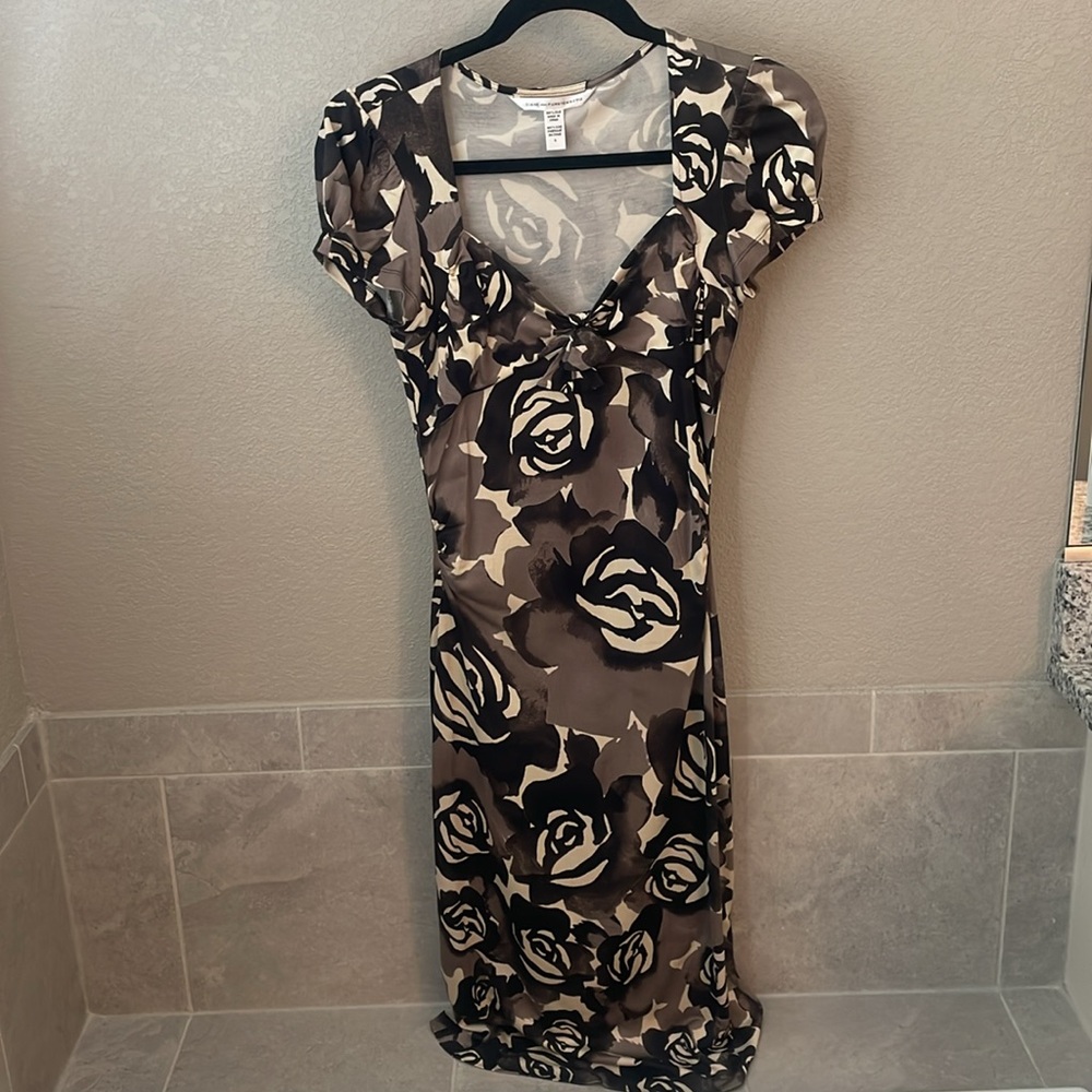 Vintage Diane Von Furstenberg Floral Silk Dress